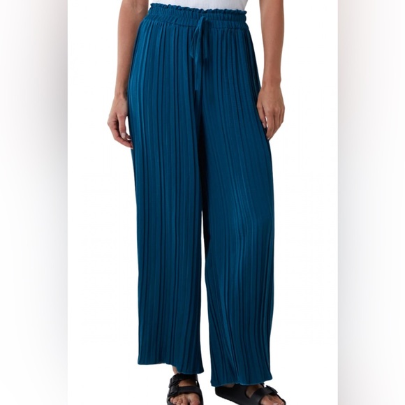 Pants - Women's Teal Pleated Pants
